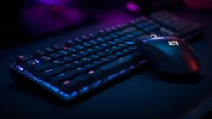 Wired Mouse and Keyboard Action Shot