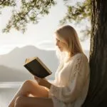 Woman Reading Under a Tree